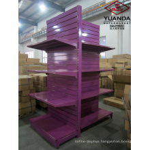 Purple Steel Groove End Shelf and Double Shelf